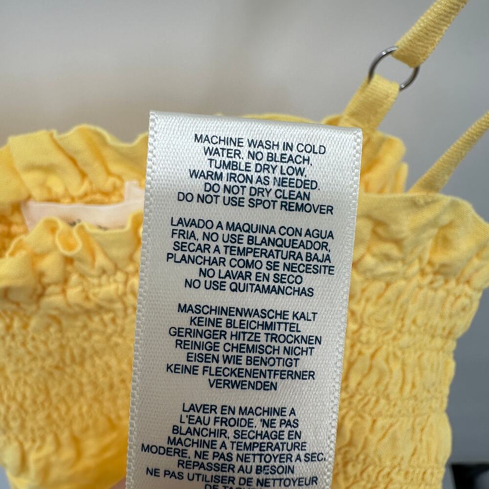 EVEREVE Cloth & Stone NWT Smocked Linen Tank in Yellow // XS - Picture 9 of 12